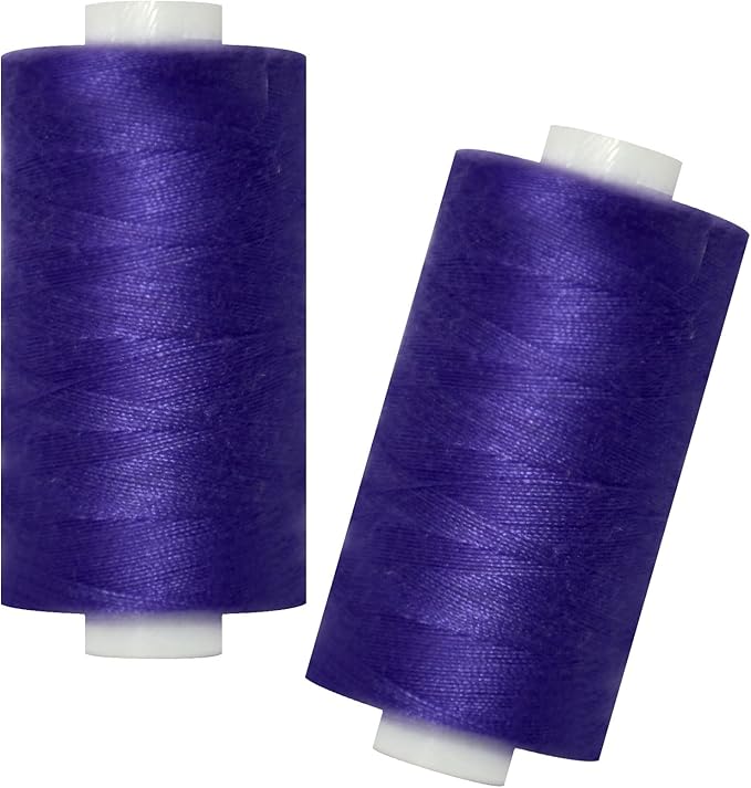 All Purpose Sewing Thread-2 Spools of Hand Polyester Sewing Thread for Sewing Machine for Hand and Machine Sewing(Very Dark Violet, 2 spools)