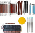 36 PCS Clay Tools Kit, Polymer & Air Dry Clay Sculpting Tools Set, Pottery Tools for Stippling, Carving, Molding, Shaping, Drawing and Dotting for Crafts and Art Projects