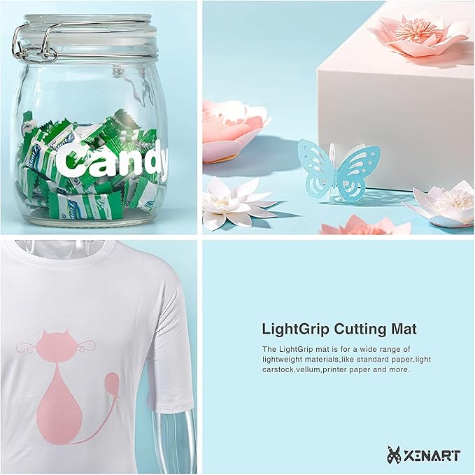 XINART Cutting Mats for Cricut Maker 3/Maker/Explore 3/Air 2,12x24 Inch LightGrip Quilting Replacement Cut Mat Compitable with Cricut Machines