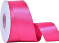 YAMA Hot Pink Double Faced Satin Ribbon, 1 1/2 Inch 25 Yards, Great for Crafts Bows Flower Bouquet Wedding Home Decor Gift Wrapping
