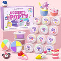 Air Dry Clay for Kids,12 Desserts Theme Party Foam Clay,Ultra Light Modeling Clay Kit, DIY Art and Home Party Favors for Boys & Girls (Dessert)