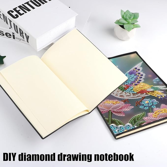 DIY Diamond Painting Notebook Kit, Theme of Birds, Special Shaped Diamond Art Notebook Journal Sketchbook for Writing & Drawing