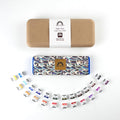 Mairtini Academy Grade Brilliant Series“Oriental Charm” Half-pan Solid Watercolor Paint 24 Colors Set with Blue Iron Case