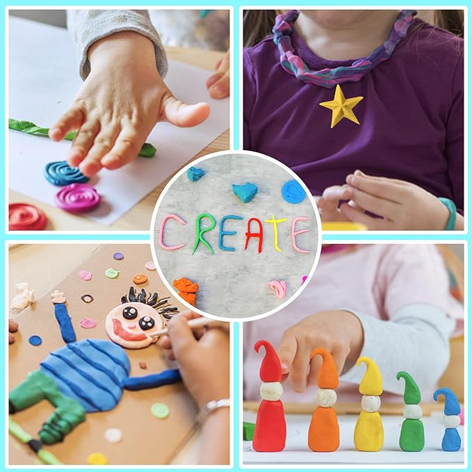 Magic Clay - Air Dry Clay 72 Colors, Modeling Clay for Kids with Tools, Soft & Ultra Light, Toys Gifts for Age 3 4 5 6 7 8+ Years Old Boys Girls Kids