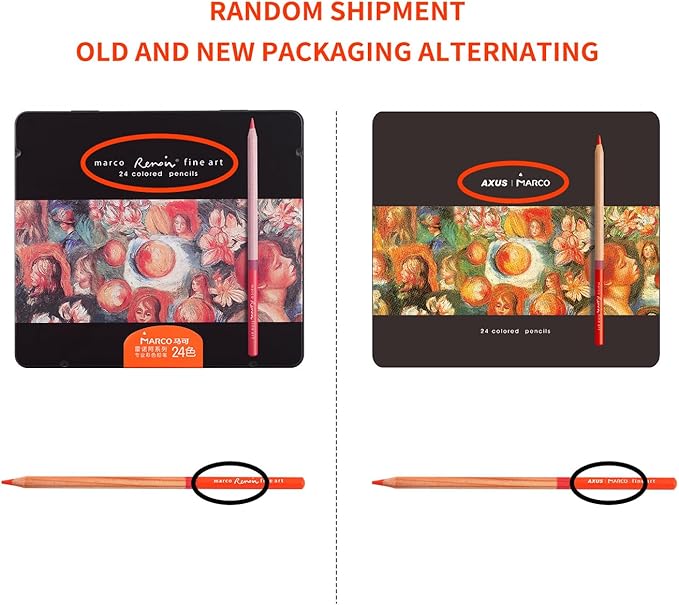 Oil-based Colored Pencils 3.7mm Thick Core, Unbreakable, Great Color Rendering, Iron Box Packed, for Artists & Art Lovers (Renoir 3100 Series - 72 Colors)