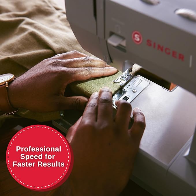 SINGER Heavy Duty 4411 High Speed Sewing Machine with Accessory Kit | Strong Motor With Enhanced Piercing Power, 69 Stitch Applications, Full Metal frame, 4-step Buttonhole & LED Light