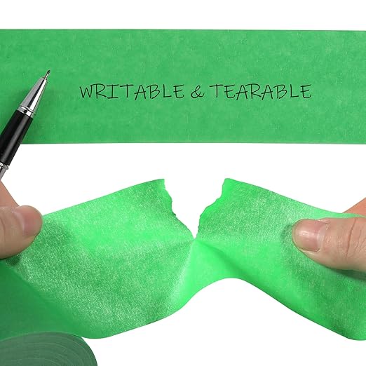 Green Painters Tape, 2" x 60 yd, 2 Rolls - Green Masking Tape - Multi Surface Use - 14 Day Clean Release Trim Edge Finishing Tape