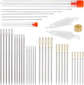 34 Pcs Hand Sewing Needles Set 2"/2.36"/2.55"/4.9"/5.9"/6.9" Long Sewing Needles Big Eye Stitching Needles Upholstery Needles with Storage Tube for Quilting Darning and Making (11 Size)