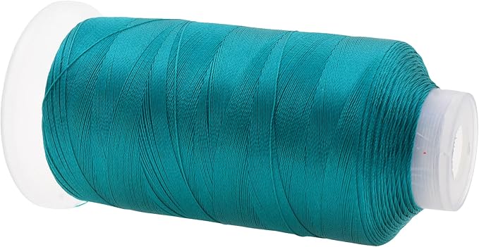 Mandala Crafts Teal Heavy Duty Thread - 1500 Yds Tex 90 Bonded Polyester Threads for Sewing Drapery, Jeans, Leather, Hair, Outdoor Marine Upholstery