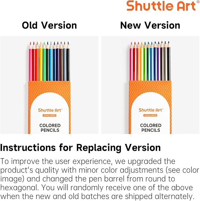 Shuttle Art 144 PCS Colored Pencils Bulk, 12 Assorted Colors, Pack of 12, Break-Resistant, Pre-sharpened Colored Pencils for Kids, Bulk Pack School Supplies for Teachers & Students