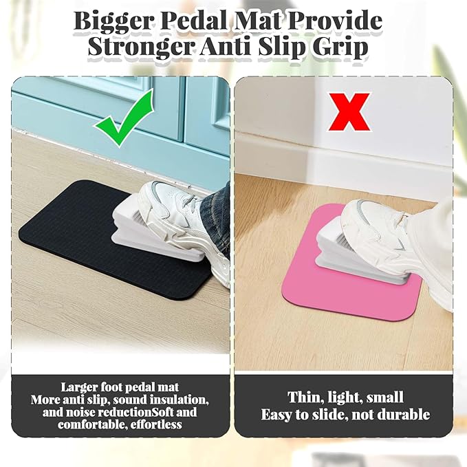 3 Pcs Sewing Machine Muffling Mat Pedal Mat Sewing Machine Pad No Slip Rubber Stay in Place Mats for Calms Vibration(Black,15 x 20 Inch,14 x 9 Inch,14 x 11 Inch)