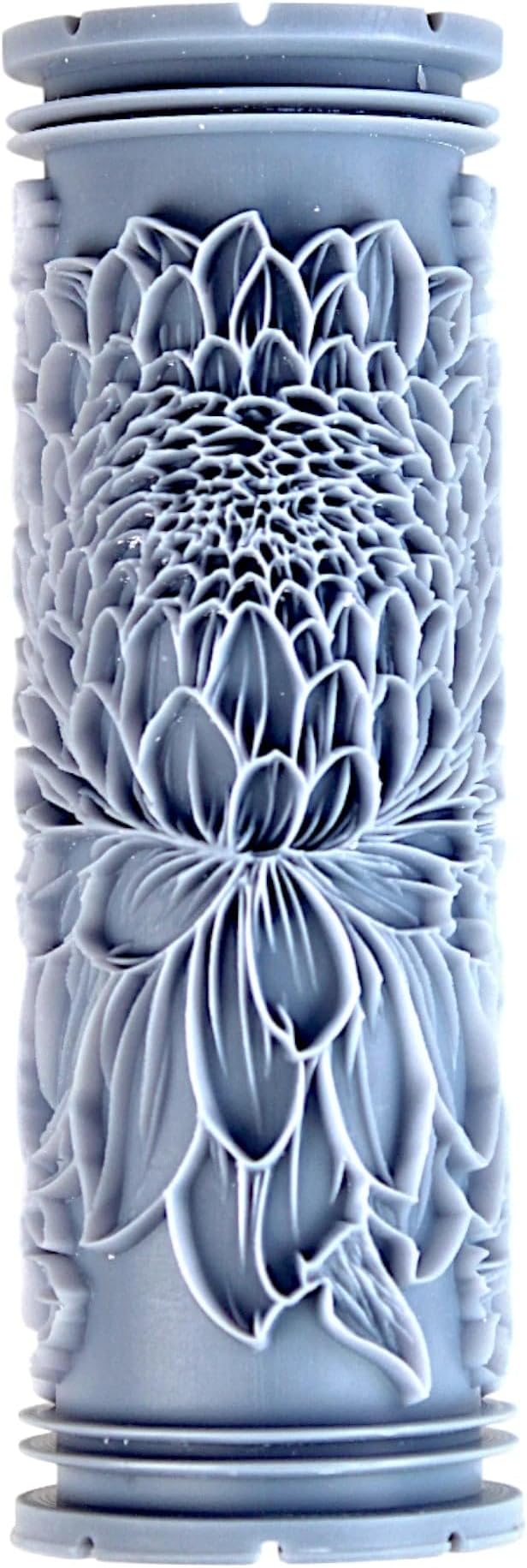 Chrysanthemum Clay Texture Roller (4") - Flower Set #01 - Embossing Pattern Roller for Polymer & Ceramic Clay, Pottery & Crafts