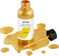 ARTME Liquid Gold Leaf Paint, 1.69 oz/50 ml Acrylic Metallic Gold Paint for Art Painting, Handcrafts, Non-Toxic, Non-Fading Touch Up Paints Ideal for Canvas, Wood, Fabric, Ceramic, Metal, Furniture