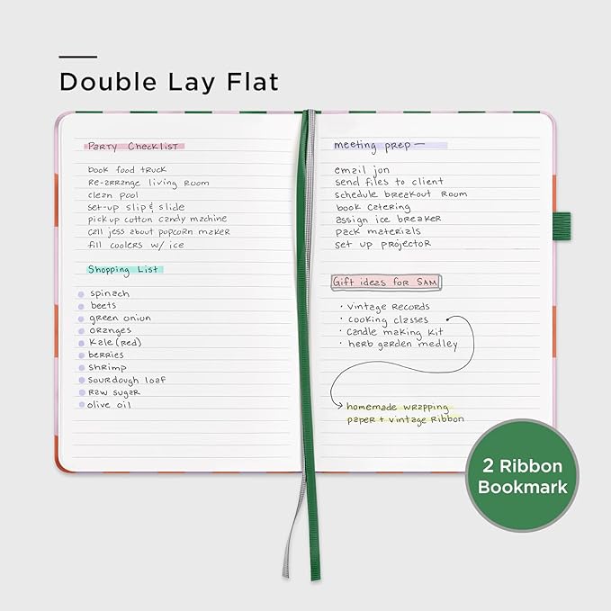 &And Per Se Lined Journal Notebook for Women&Men with Pattern, 160 Pages 100GSM Thick Paper, A5 Hardcover Journals for Writing(Color Block)