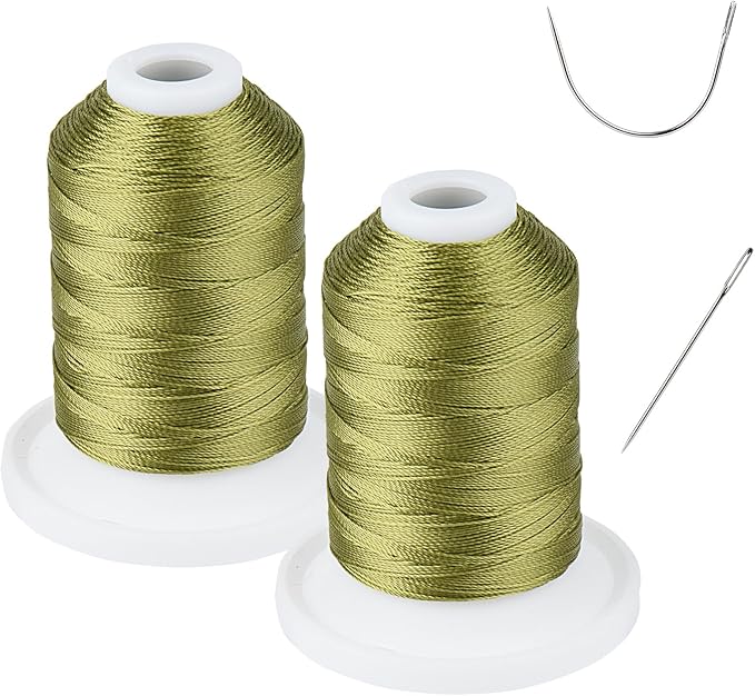 UV Resistant - Simthread 100% Polyester Bonded Thread Tex 69 (12wt) - 250 Yards x 2 Spools NP-Green