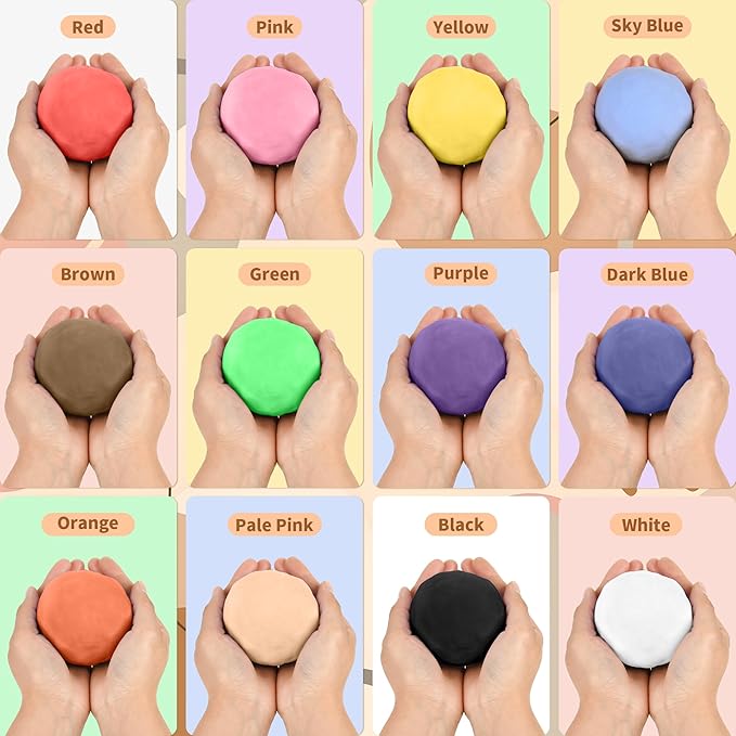 100g Fluorescent/Lemon Yellow Air Dry Foam Clay, DIY Magic Model Clay for Kids, Colorful Soft Clays for School Supply, Slime, Art Projects, Cosplay - Non-Sticky, Non-Toxic & Safe - Classroom Supplies
