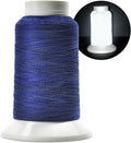 Reflective Embroidery Thread,Embroidery Machine Thread in Dark Blue,Single Reel of 1000M(1093Y),Polyester Embroidery Thread for Embroidery