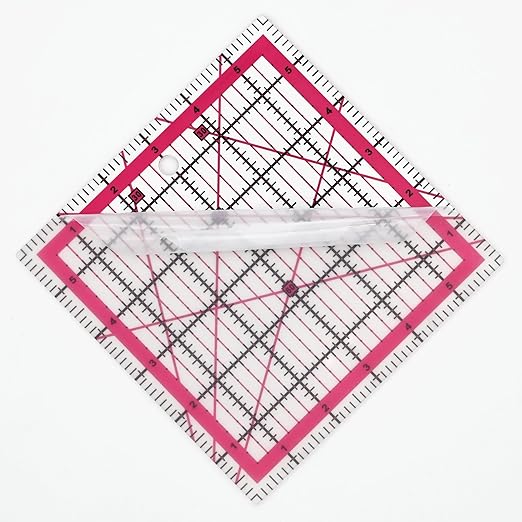 Quilting Rulers,Sewing Rulers,4 Piece Quilting Square Templates Red(2.5"X2.5",4.5"X4.5",6"X6",9.5"X9.5")
