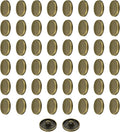HARFINGTON 50pcs 28L Metal Round Flat Sewing Buttons 18mm Alloy Shank Craft Replacement Button for Men Women Suit Woolen Coat Shirt Trousers Sewing Crafts, Bronze