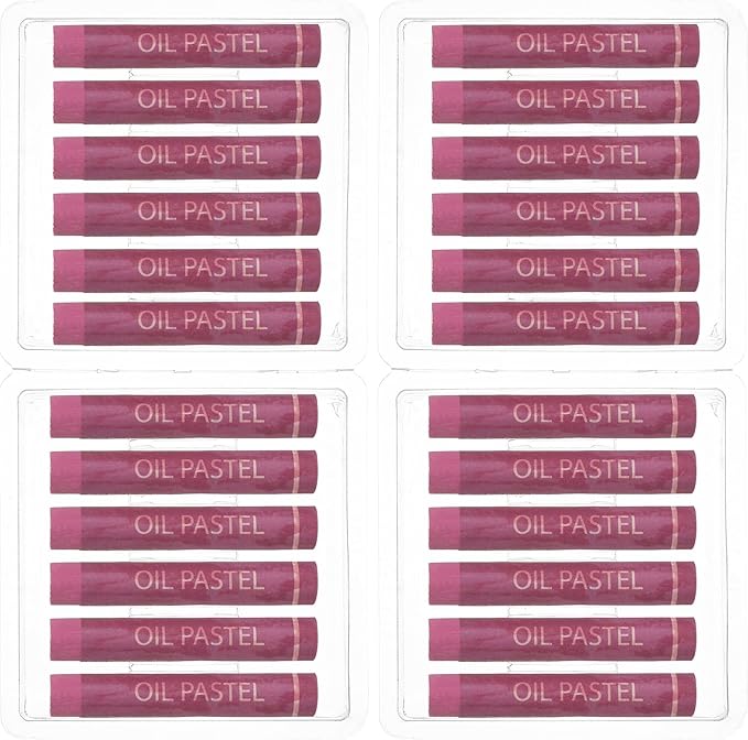 PATIKIL Purple Red Oil Pastels, 24Pcs Soft Oil Crayons Creamy Pastels Stick Art Supplies for Art Painting Drawing Blending Graffiti for Drawing Beginners Artists