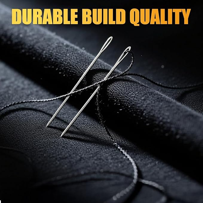 Big Eye Steel Sewing Needles Kit, 37Pcs Sewing Tool Set, Stainless Steel Hand Sewing Needles, Portable DIY Hand Made Craft Set, Suitable for Handcraft Lovers and Everyday Use