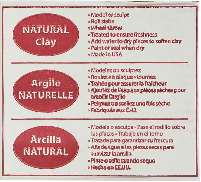 Natural Air-Dry Clay by Craft Smart - Non-Toxic Clay for Hand Modeling, Sculpting, Pottery - Gray, 10lbs