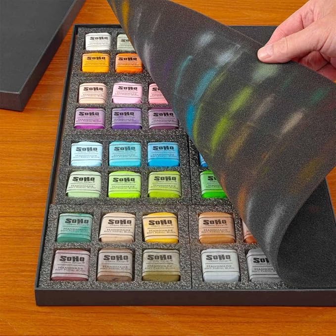 Soho Urban Artist Handmade Soft Pastel Blocks - Assorted Set of 48 Professional Pastels - Velvety Colors for Toning Paper, Large-Scale Drawings, & Layering - Lightfast and Highly Pigmented