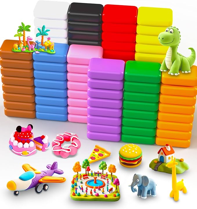 Air Dry Clay 80 Packs Foam Clay Air Dry Foam Clay for Kids, Moldable Super Light Weight Clay Perfect for Arts, Crafts, Classroom Teaching