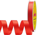 Double Face Red Satin Ribbon 1/2 inch X 50 Yards Polyester Red Ribbon for Gift Wrapping Very Suitable for Weddings Party Hair Bow Invitation Decorations and More