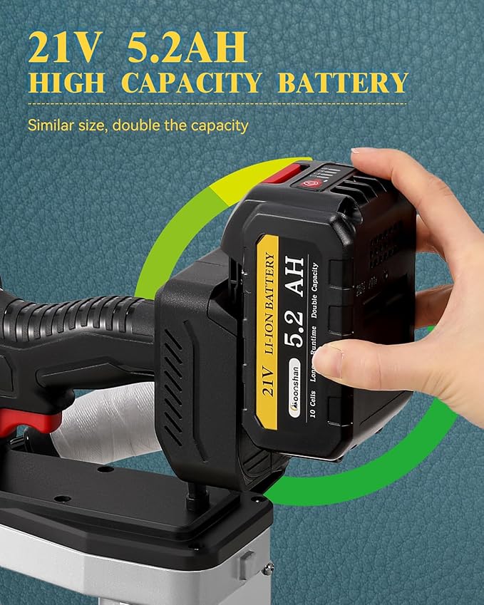 Cordless Bag Closer Machine, Adjustable Speed Industrial Bag Closing Machine Bag Sewing Machine Automatic Thread Cutting Machine for Packing Woven Bags Non-Woven Fabrics Leather GS8-073D