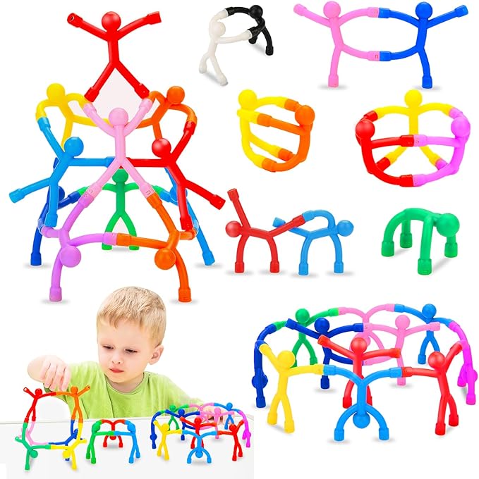 24Pcs Magnetic-People-Magnet-Men: Magnetic Travel Toys for Kids, Creative, Portable and Educational, Funny Magnets for Kids, Small Toys for Classroom Prizes, Easter Egg Stuffers, Office
