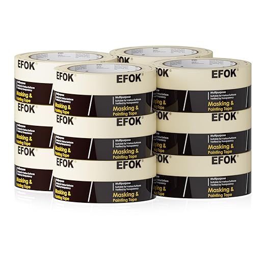 10 Pack Masking Tape 2 Inch Wide Bulk, 2026 Upgrade White Painters Tape Anti-UV General Purpose, 1.88 Inch × 55 Yards Total 550 Yards