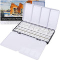 MYARTOOL Metal Palette Case - Fold-Out Paint Tins Hold 24 Pans, Travel Palette for Watercolor & Acrylic Painting