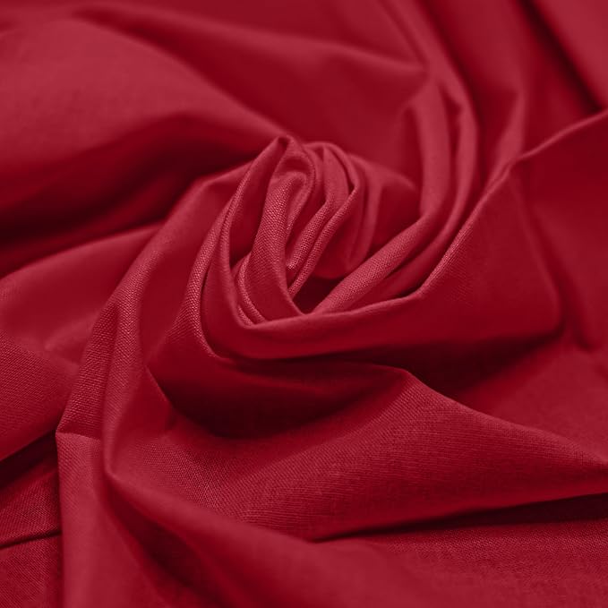 3 Pieces 18 x 21 Inches Cotton Fabric Precut Quilting Fabric Bundles Solid Colors Layer Cakes Quilt Material for DIY Craft Sewing Embroidery (Burgundy)