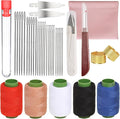 37Pcs Sewing Tool Set, Big Eye Steel Needles Kit with Stainless Steel Hand Sewing & Quilting Needles, Professional DIY Needle and Thread Kit for Beginners and Sewing Lovers