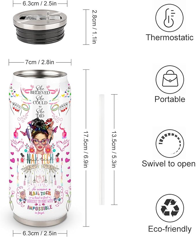Nail Tech Tumbler Gifts For Women Girls, Gift For Nail Technicians Manicurist,Cosmetologist Beauty Salon Tumbler For Women 17 Oz