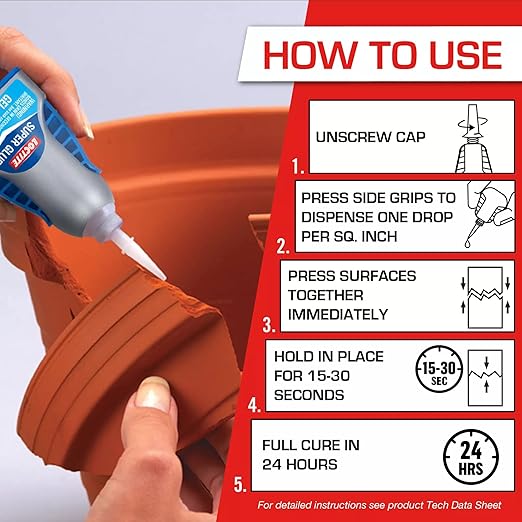 Loctite Super Glue Gel Control, Clear, 0.14 fl oz Bottle, 6 Pack - Superglue for Plastic, Wood, Metal, Crafts & Repair, Cyanoacrylate Adhesive Instant Glue, Quick Dry