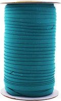 Mandala Crafts 55 Yards 1/4 Inch Dark Teal Double Fold Bias Tape for Sewing - Bias Binding Tape for Quilting Binding, Hemming, Seam, and Fabric Piping