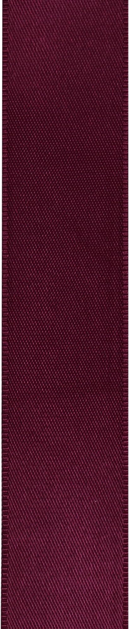 LIUYAXI Burgundy Satin Ribbon, Double Faced 5/8" X Continuous 25 Yards Ribbons Perfect for Gift Wrapping Bows Bouquet Wedding Craft and More