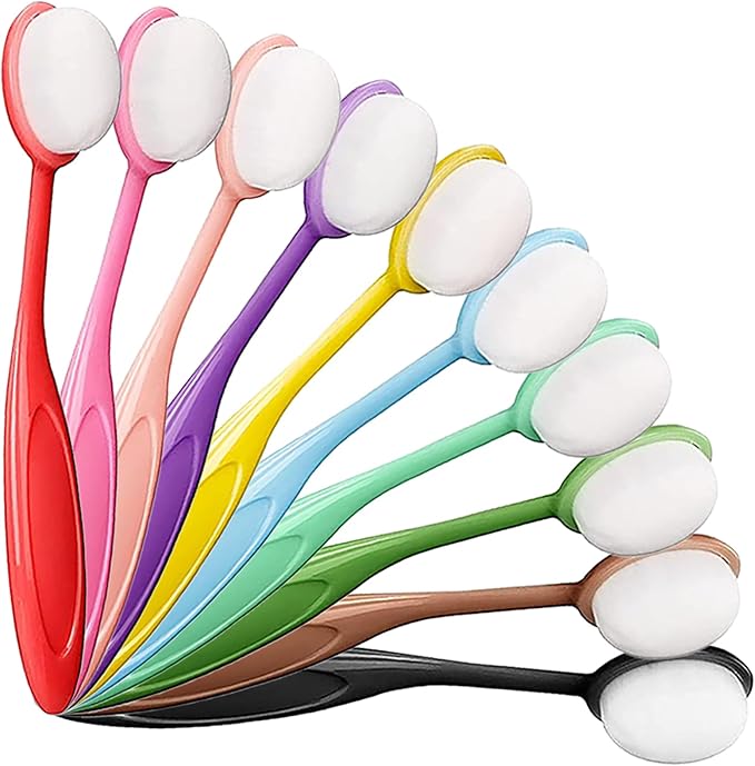 10 PCS Ink Blending Brushes for Card Making Supplies, Color Coded Handles Blender Brushes for Stamping Scrapbooking Stencil Brush, Craft Blending Brush, Distress Ink Blending Tool