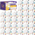 ESRICH 30 Pack Mini Acrylic Paint Kit,Canvas Painting Kit,4in Stretched Canva with 6in Easel,Acrylic Paint Strips,Palettes,Painting Brushes,Canva and Easel Set for Kids Artists Beginner,Gift