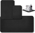 3 Pcs Sewing Machine Muffling Mat Pedal Mat Sewing Machine Pad No Slip Rubber Stay in Place Mats for Calms Vibration(Black,15 x 20 Inch,14 x 9 Inch,17 x 36 Inch)
