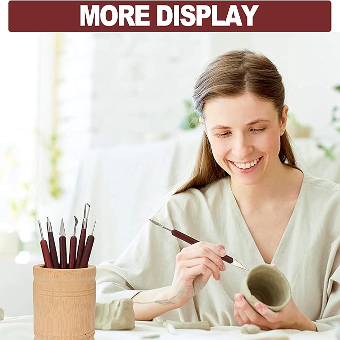 LINPHCEY 6-Piece Clay Sculpting Tools Set Perfect for Polymer Air Dry Modeling Clay Beginners & Professionals Ideal for DIY Pottery & Ceramics Tools for Clay Sculpting & Crafting