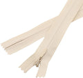 Leekayer 3# 9 Inch Invisible Zipper for DIY Tailor Sewing Craft 22.86cm Beige Hidden Zippers Closed End Bulk 10 PCS/Pack (Beige,9")