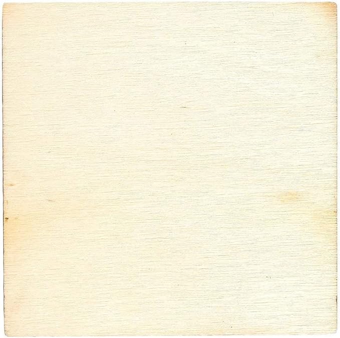 Juvale Unfinished Wood Squares Craft Supplies for Adults - 3 x 3 in, 60-Pack - Poplar Plywood Blanks for Painting & Engraving - Square Wood Pieces for Crafts