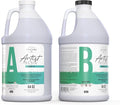 Counter Culture DIY Clear Artist Resin, 1 Gallon Kit, Art Epoxy Supplies for Metallic Stains Acrylic 100% Solids Easy Coat No VOCs Scratch UV Heat Resistant to 500 Degrees
