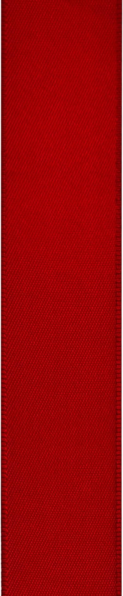 LIUYAXI Red Double Faced Satin Ribbon, 3/8" X Continuous 25 Yards, Ribbons Perfect for Gift Wrapping Bows Bouquet Wedding Decor DIY Craft and More