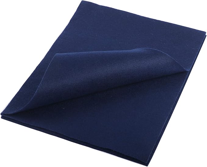 YYCRAFT Craft Soft Felt Sheets 9 Inch X 12 Inch - 24 Pcs Pack, Navy
