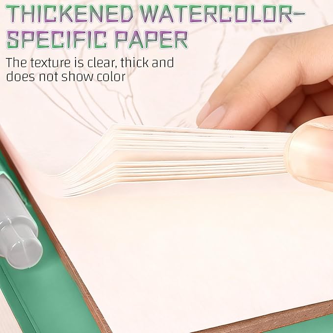 2026 New Creative Stress Relief Kit Watercolor Workbook, DIY 3-Fold Watercolor Painting Pad for Beginners & Enthusiasts, All-in-One Travel Art Kit (A Set)