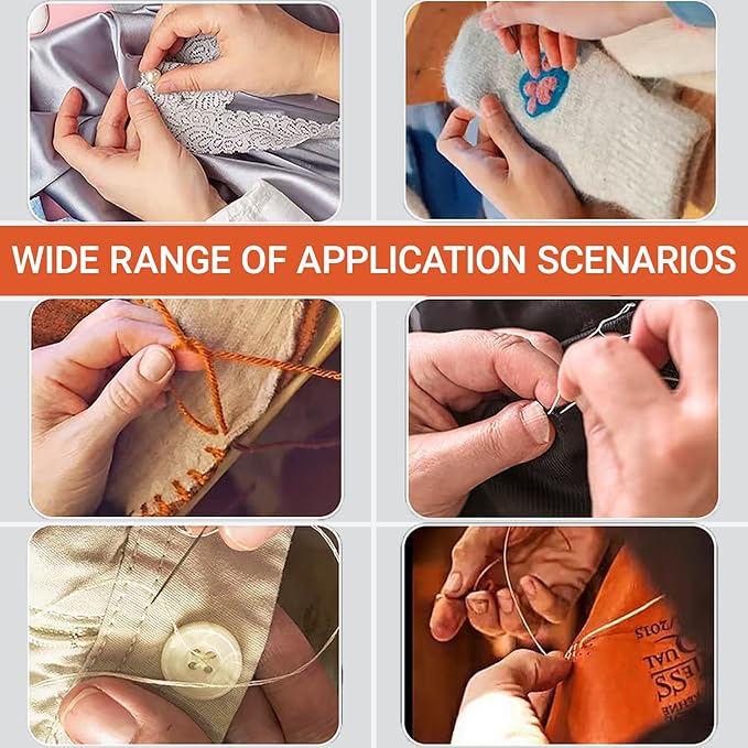 37Pcs Sewing Tool Set, Big Eye Steel Needles Kit with Stainless Steel Hand Sewing & Quilting Needles, Professional DIY Needle and Thread Kit for Beginners and Sewing Lovers